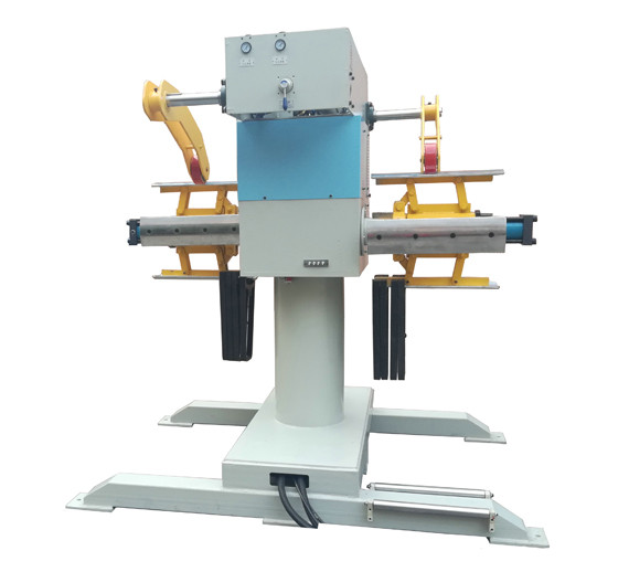 無(wú)動(dòng)力雙頭開(kāi)卷機(jī)帶壓料臂款